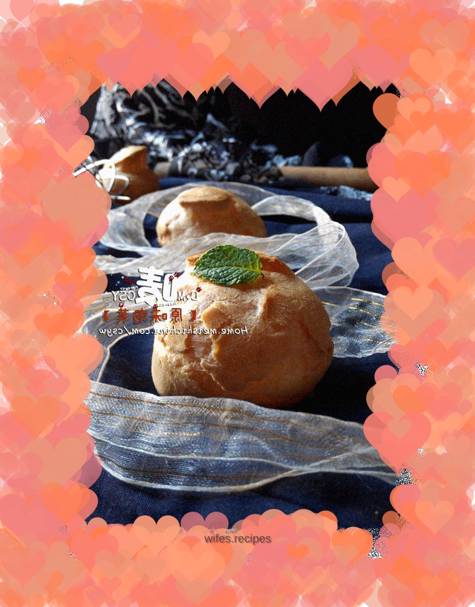Round, hollow crispy dough [original puffs]