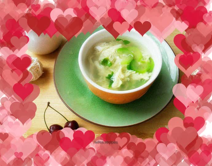 Luffa and egg drop soup