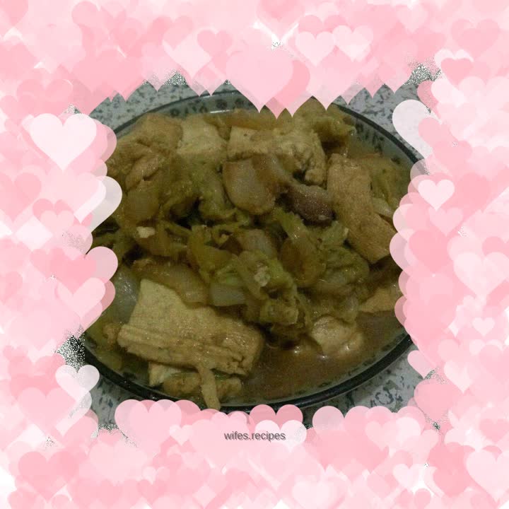 Cabbage stewed with tofu