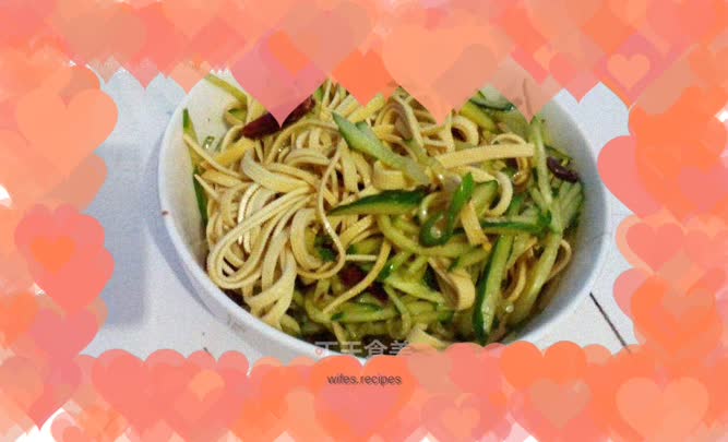 Simple and quick dish - cold tofu skin