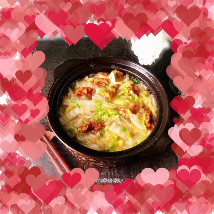 Cabbage stewed with vermicelli