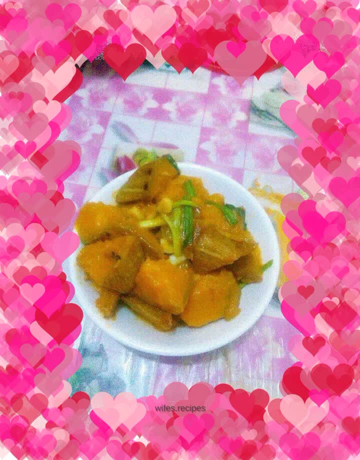 Stir-fried pumpkin with garlic