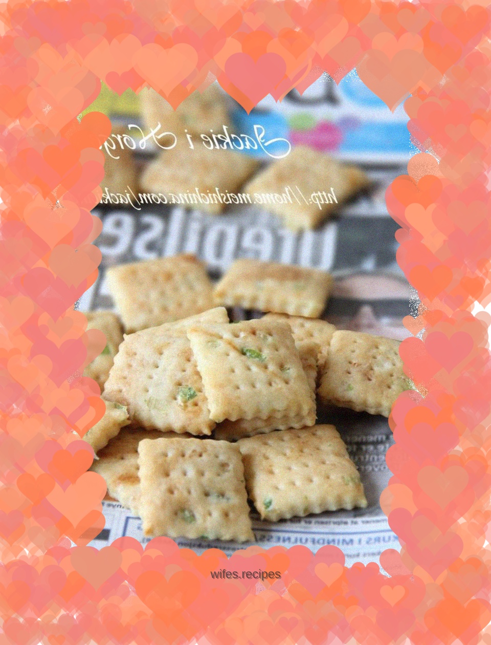 Chive soda crackers (vegetable crackers in my memory)