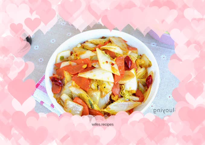 Stir-fried baby cabbage with carrots