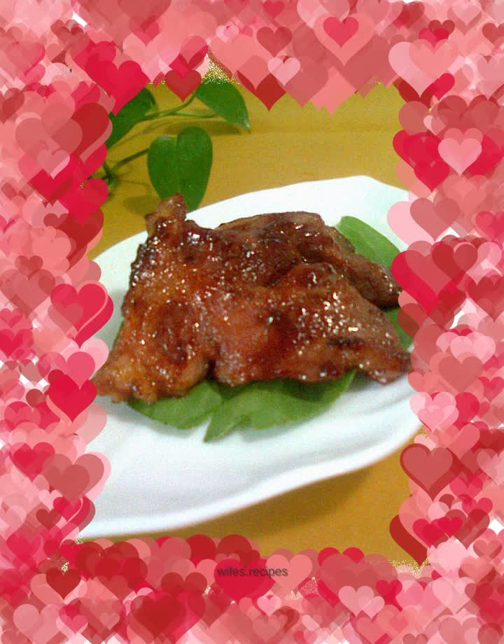 Barbecued pork with plum blossoms—a quick dish with no cooking skills