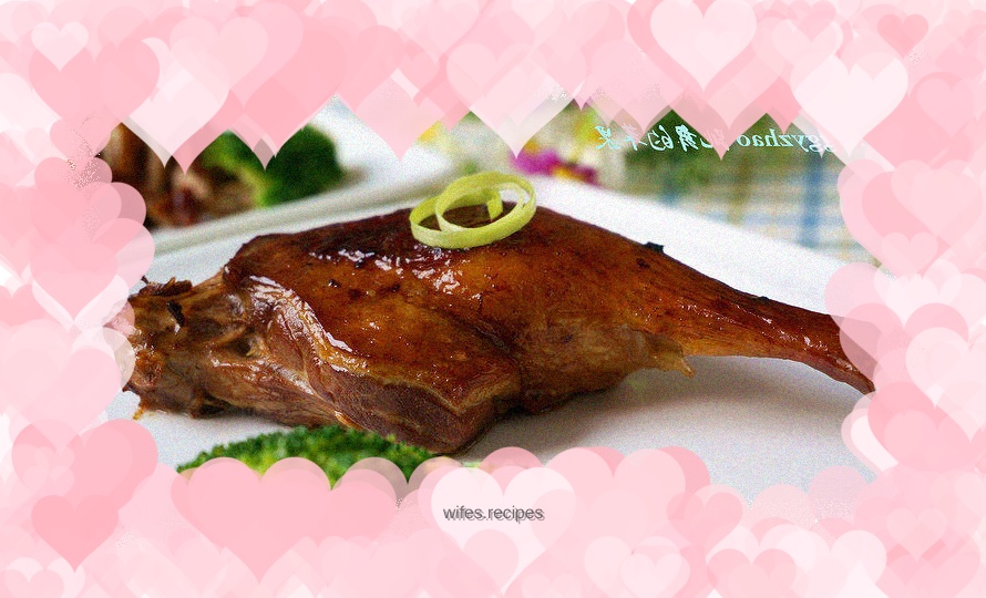 Roasted honey duck leg