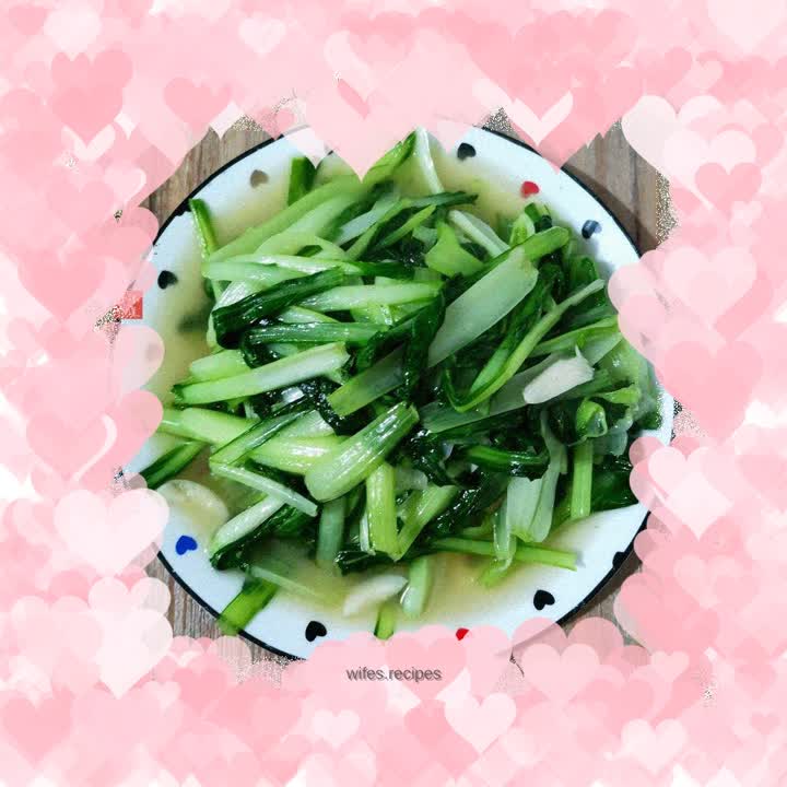 Stir-fried baby greens