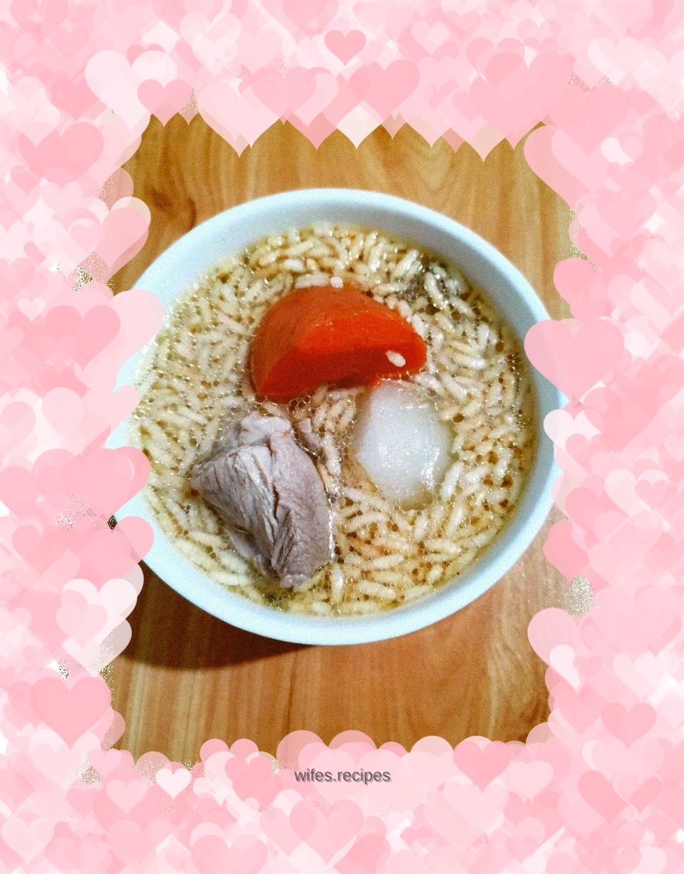 Fried rice soaked in bone broth