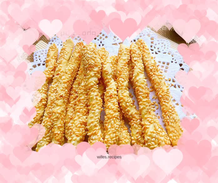 Sesame stick cookies