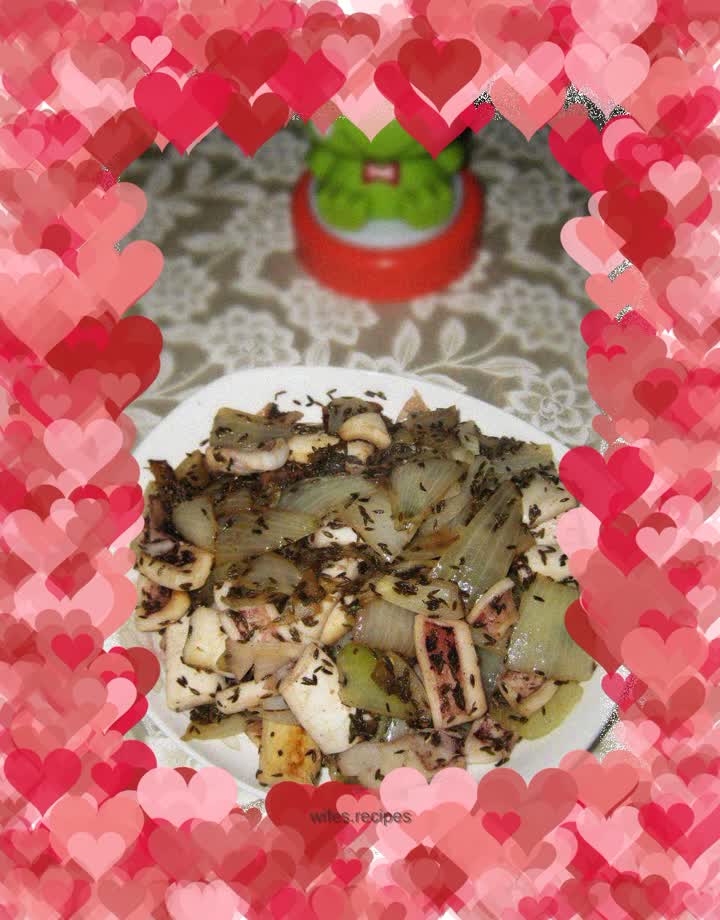 Fried Squid with Cumin and Onions