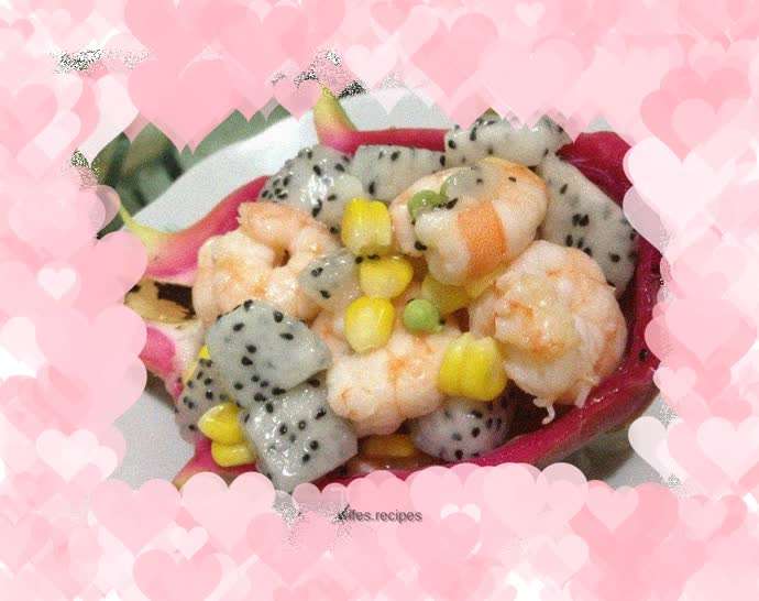 Dragon Fruit and Shrimp Cake