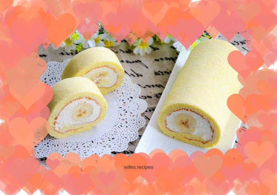 Chiffon Banana Cake Roll