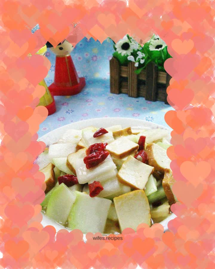 Dried and stir-fried pu melon