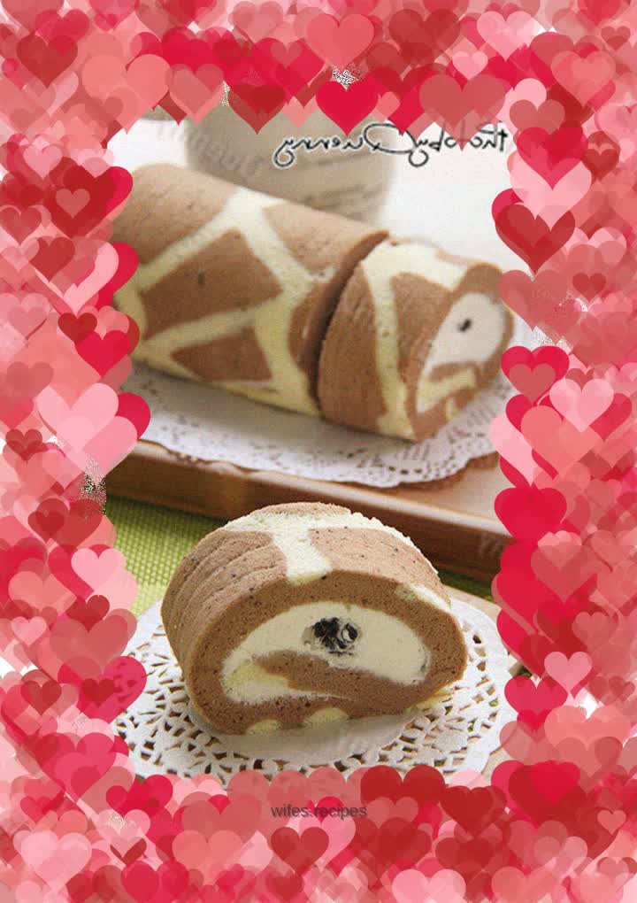 【Giraffe Spotted Cake Roll】