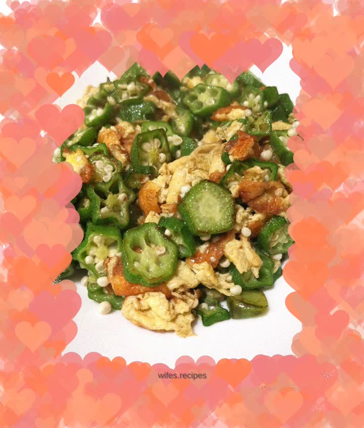 Okra scrambled eggs