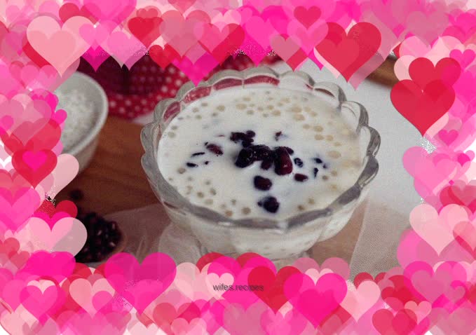 Milk honey red bean sago