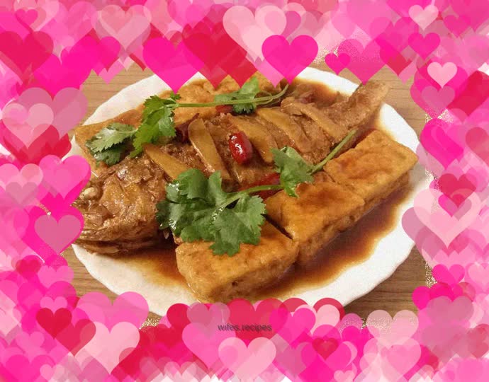 Braised yellow croaker tofu