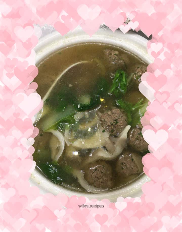 Beef meatball soup