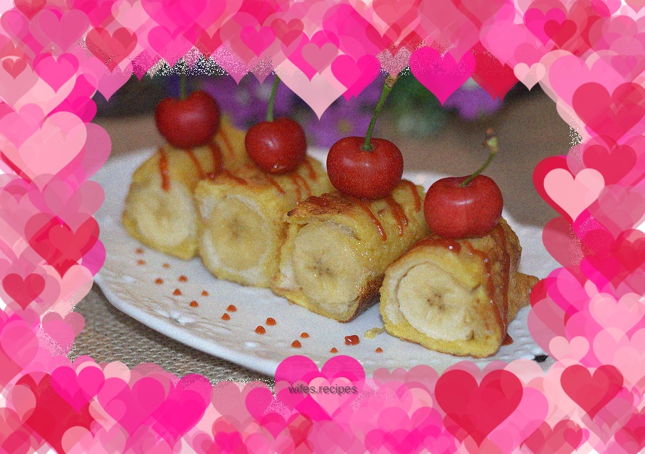 Banana toast rolls