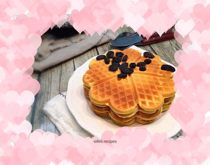 Condensed milk waffles