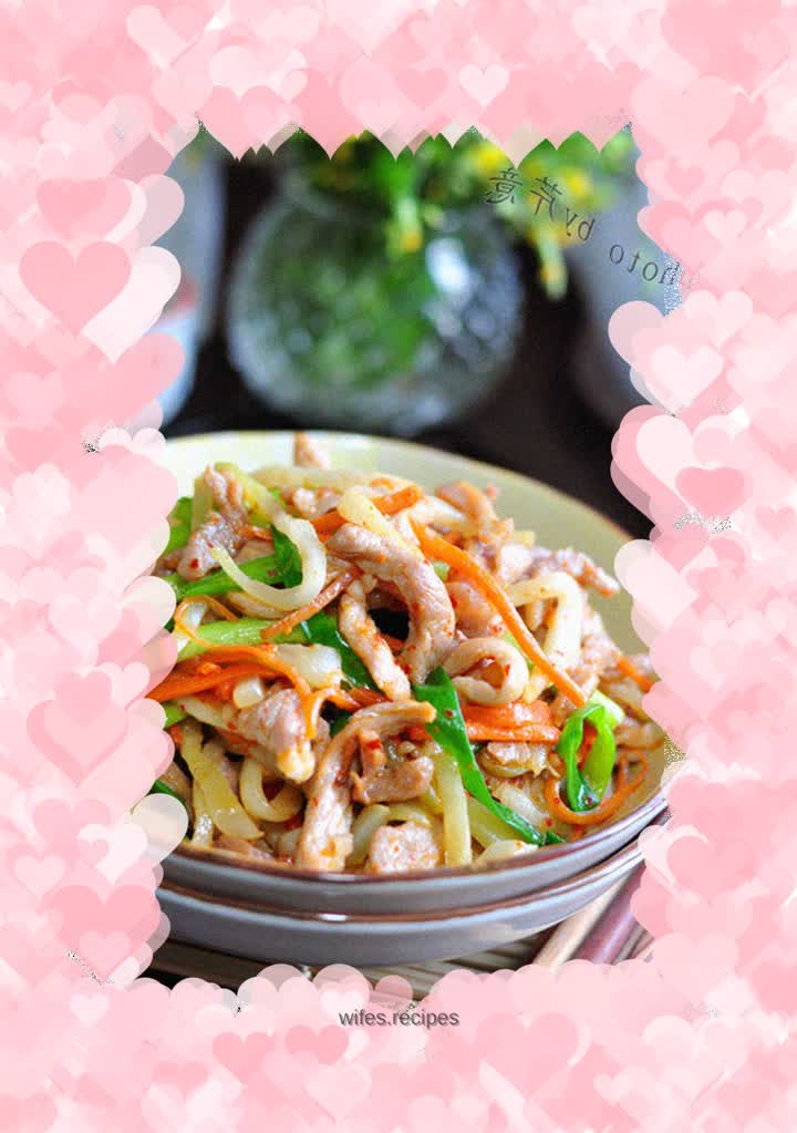 Stir-fried shredded pork with pickled mustard