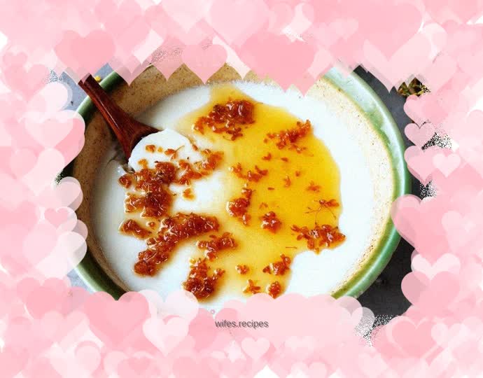 Osmanthus milk steamed egg
