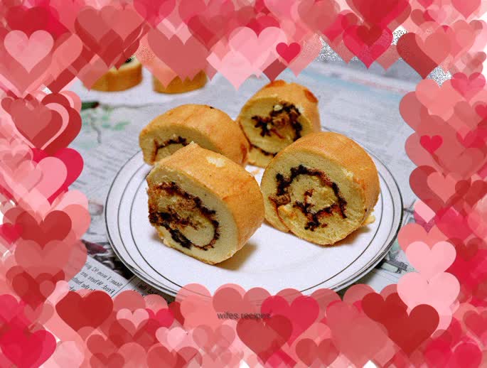 Blueberry Meat Floss Cake Roll