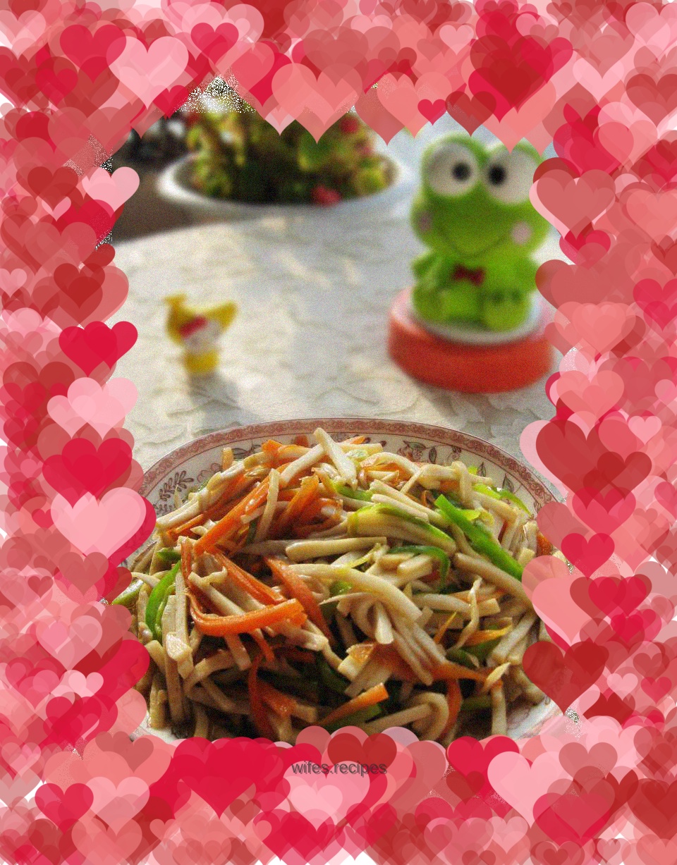 Stir-fried king oyster mushrooms