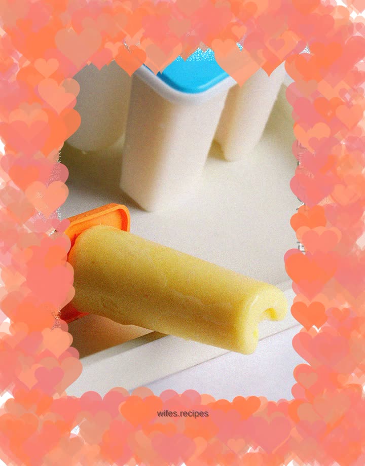 Mango milk popsicle