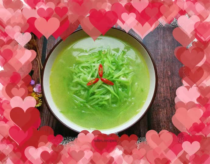 Vegetarian shredded radish soup