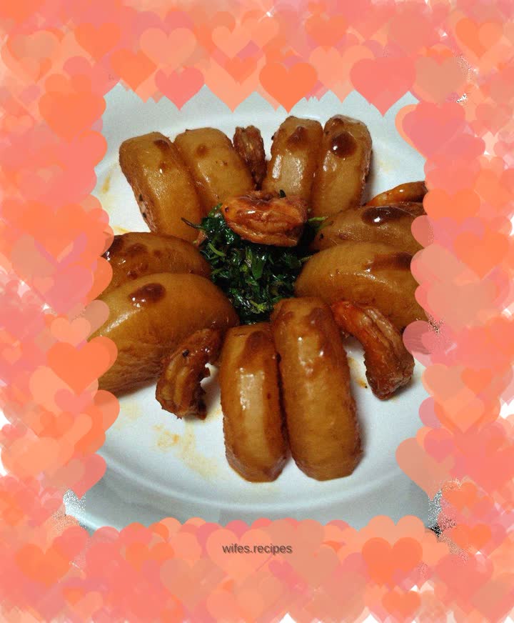 Braised radish with sea shrimp