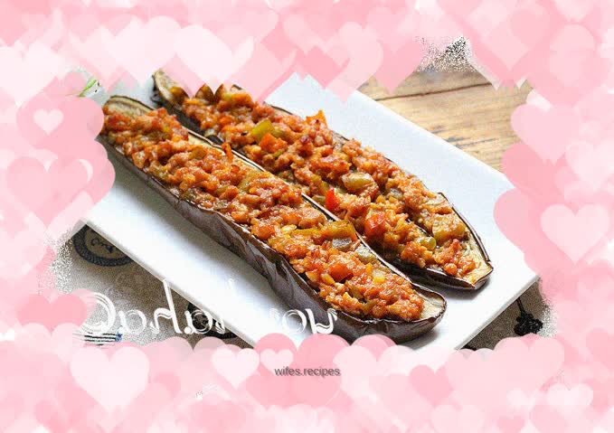 Grilled Eggplant with Garlic Minced Pork