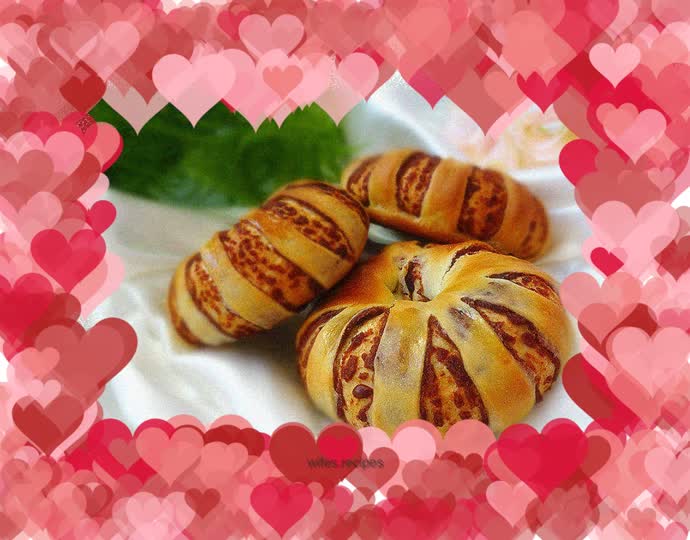 Bagels with red bean paste