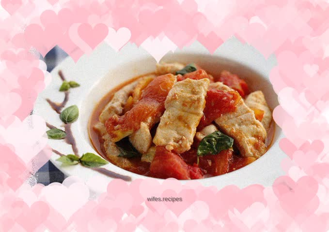 Tomato sturgeon fillet