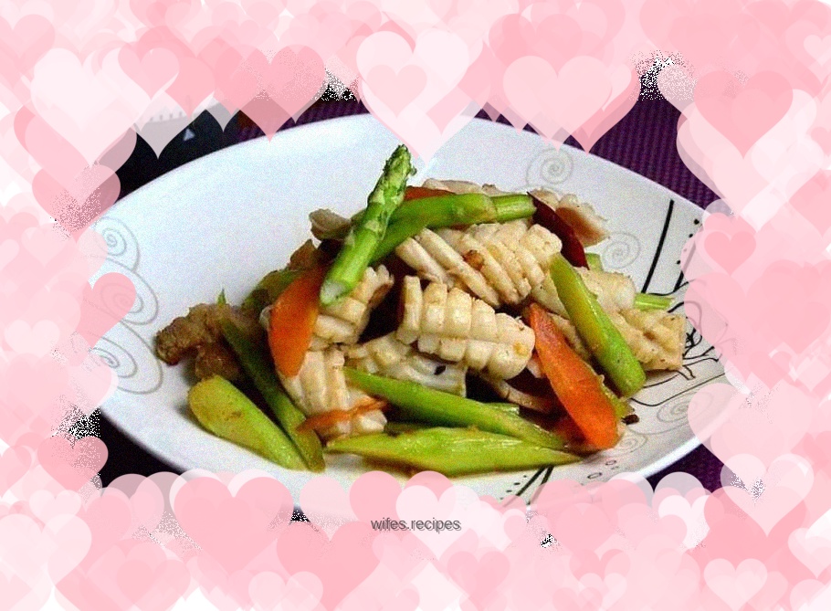 Fried Squid with Asparagus