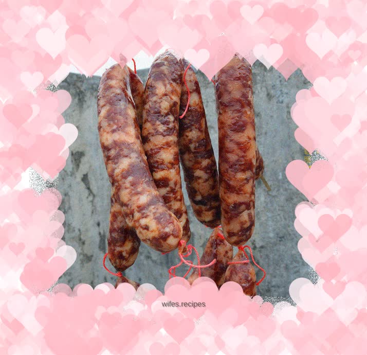 Homemade Cantonese-style sausage (with casing)