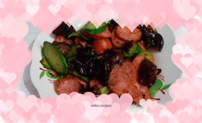Fried ham with fungus