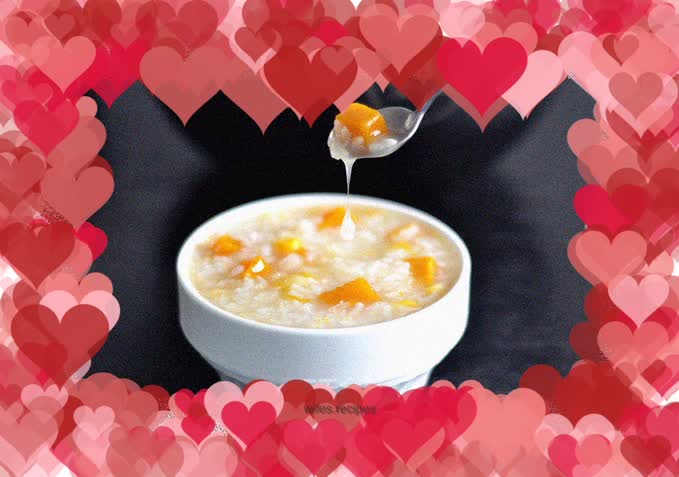Pumpkin and Corn Glutinous Rice Porridge