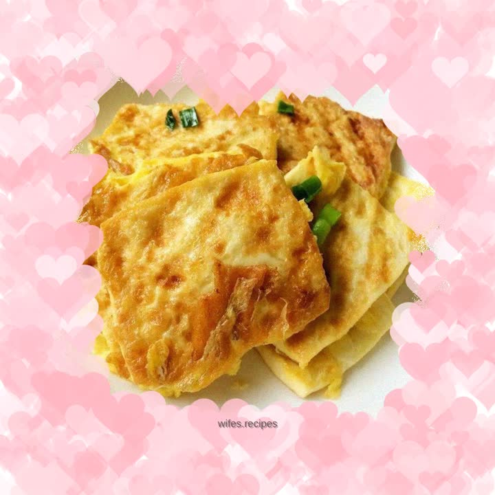Fried tofu with eggs