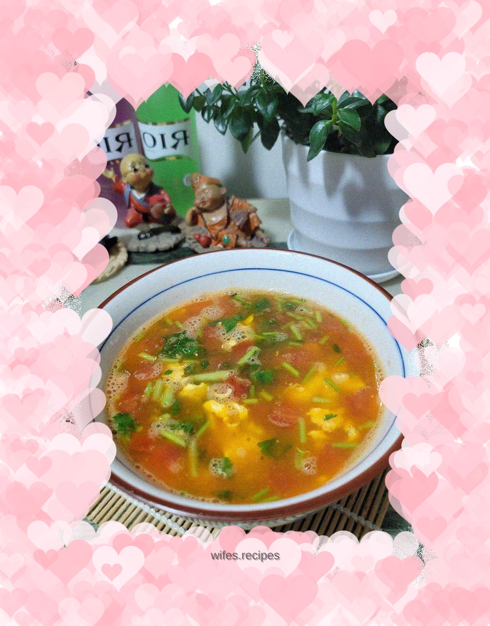 Cilantro Tomato Egg Soup