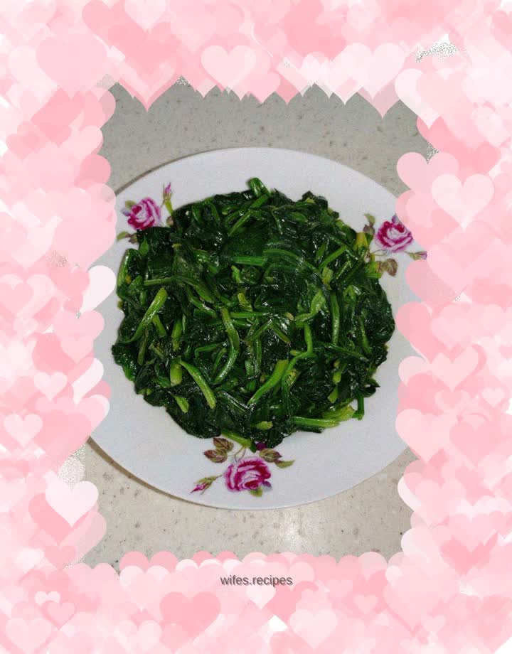 Stir-fried spinach
