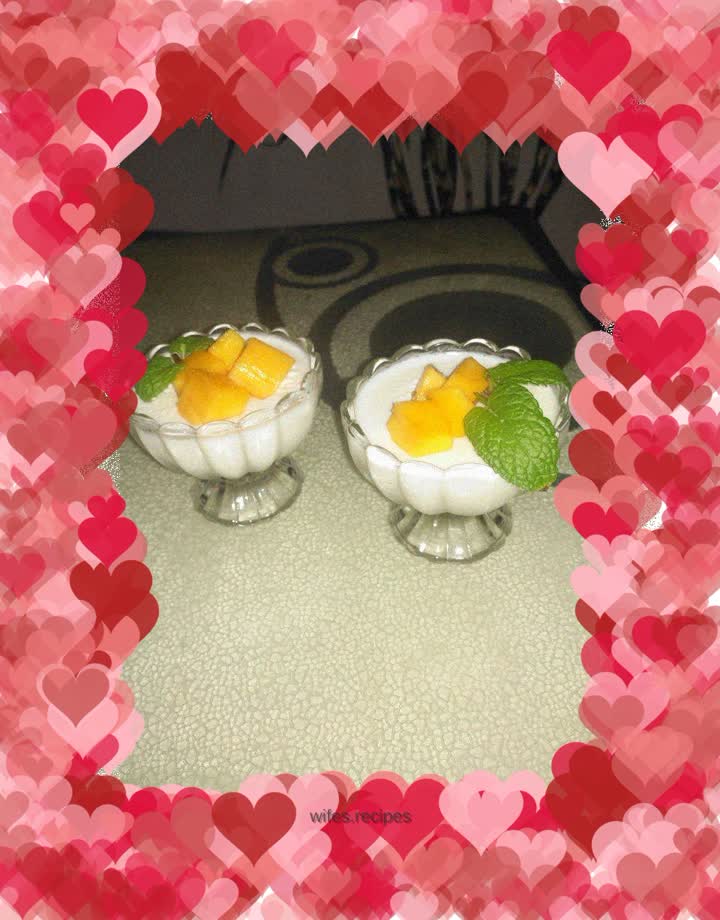 Summer mango custard