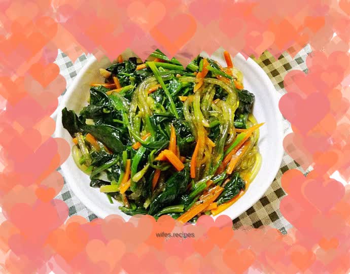 Spinach braised vermicelli