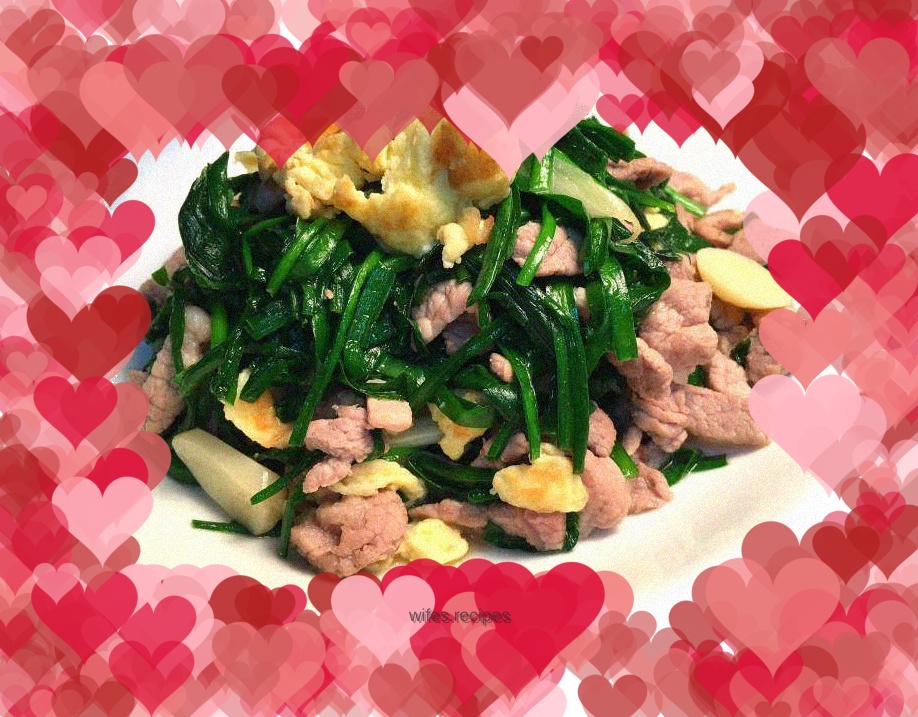 Fried Eggs with Shredded Pork and Chives
