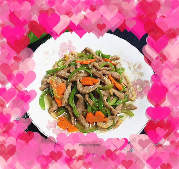 Stir-fried duck breast with green pepper