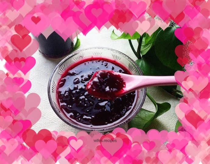 Homemade blackcurrant jam
