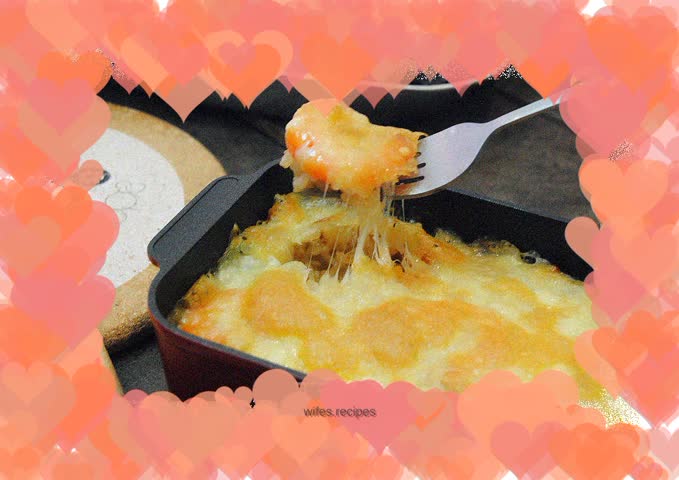 Black pepper shrimp cheese rice