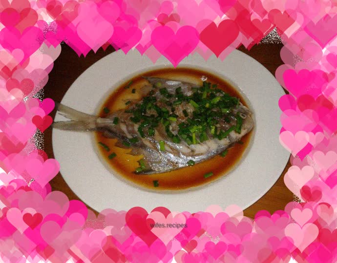 Pomfret with scallion oil