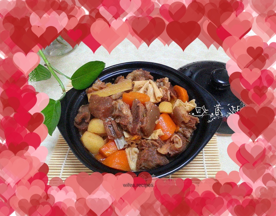 Bean curd and mutton stew