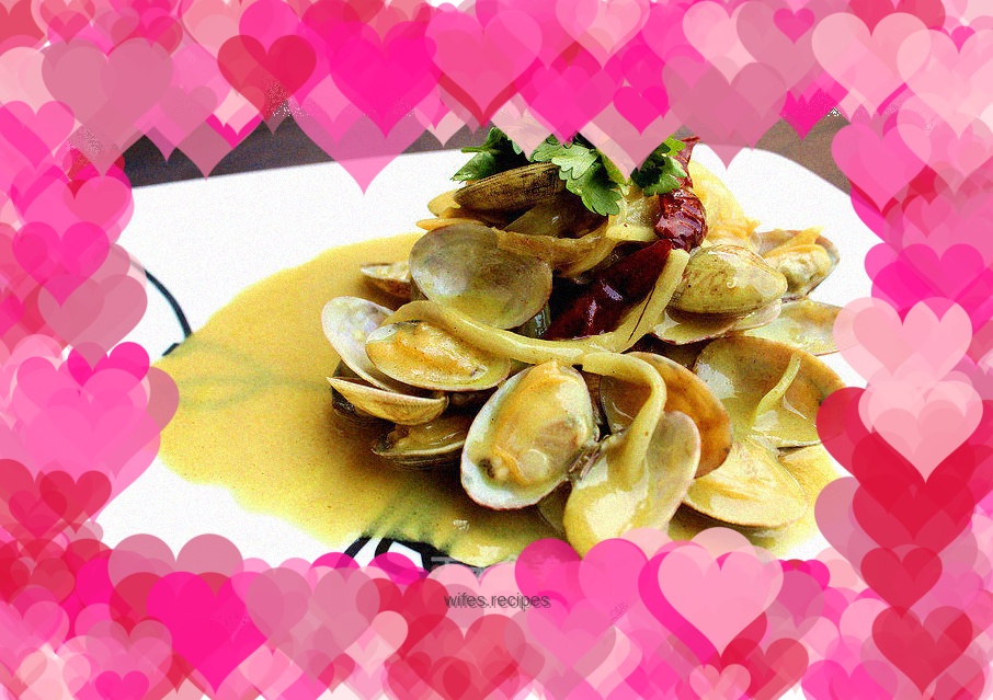 Curry lemongrass boiled clams